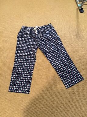 NWOT Vineyard Vines Navy Christmas Patterned Drawstring Joggers